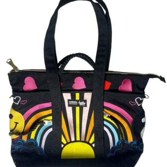 Aimee Kestenberg x Venessa Arizaga Black Embroidered Canvas Tote SOLD OUT ONLINE - Picture 11 of 11